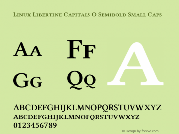 Linux Libertine Capitals O Semibold Small Caps Version 5.1.1 Font Sample