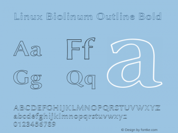 Linux Biolinum Outline Bold Version 0.9.2图片样张