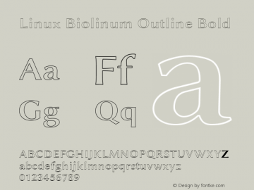 Linux Biolinum Outline Bold Version 0.9.2图片样张