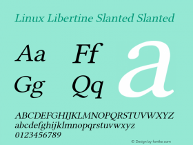 Linux Libertine Slanted Slanted Version 5.1.3图片样张