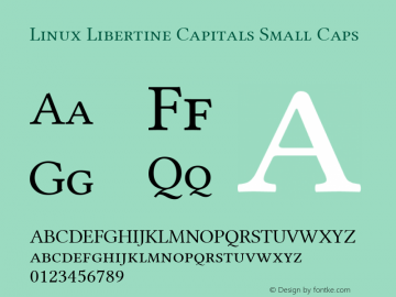 Linux Libertine Capitals Small Caps Version 5.1.2 Font Sample