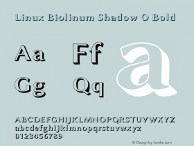 Linux Biolinum Shadow O Bold Version 1.1.0 Font Sample