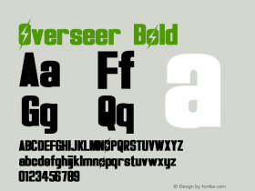 Overseer Bold Version 1.50 September 10, 2013 Font Sample