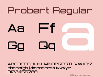 Probert Regular Version 1.30 March 23, 2013 Font Sample