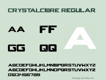 CRYSTALCORE Regular Version 1.00 September 6, 2010, initial release图片样张