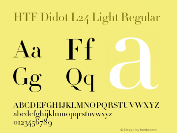 HTF Didot L24 Light Regular Version 1.200图片样张