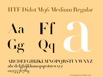 HTF Didot M96 Medium Regular Version 1.200 Font Sample