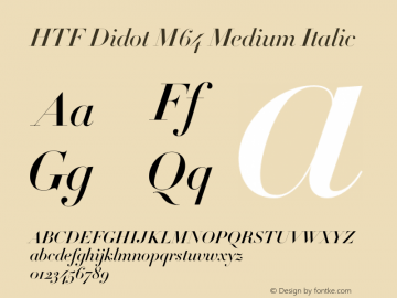 HTF Didot M64 Medium Italic Version 1.200图片样张
