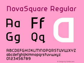 NovaSquare Regular Version 1.22图片样张