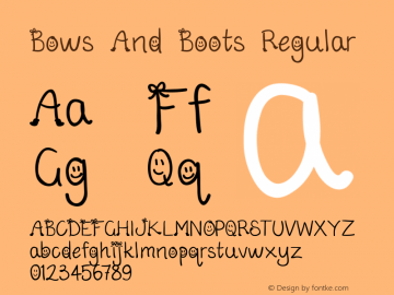Bows And Boots Regular Version 1.000图片样张