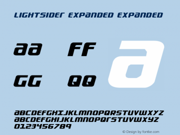 Lightsider Expanded Expanded 001.000 Font Sample