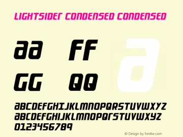 Lightsider Condensed Condensed 001.000图片样张