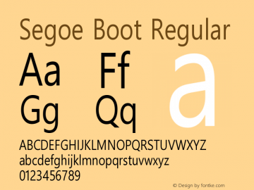 Segoe Boot Regular Version 1.29图片样张
