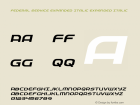 Federal Service Expanded Italic Expanded Italic 001.000图片样张