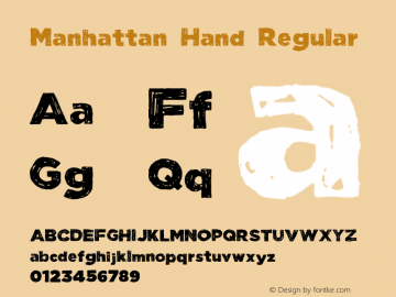 Manhattan Hand Regular Version 1.000图片样张