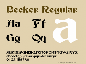 Becker Regular 1.5图片样张