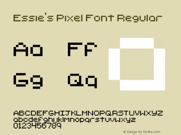 Essie's Pixel Font Regular Version 1.0图片样张