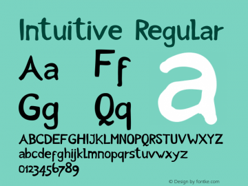 Intuitive Regular Version 1.001 2011 Font Sample