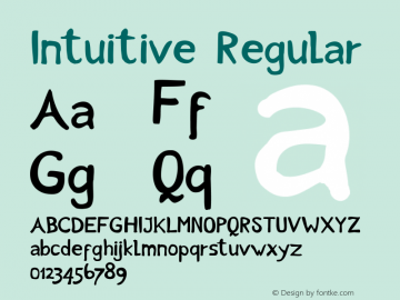 Intuitive Regular Version 1.001 2011 Font Sample