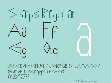 Sharps Regular Version 1.0 Font Sample