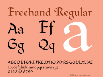 Freehand Regular 001.000 Font Sample