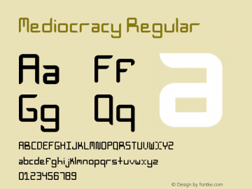 Mediocracy Regular Version 1.0图片样张