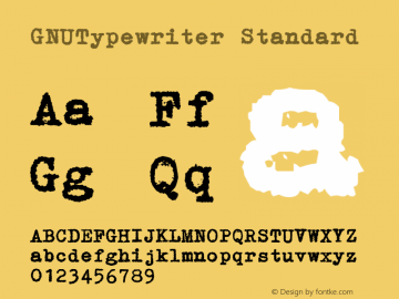 GNUTypewriter Standard Version 001.000图片样张