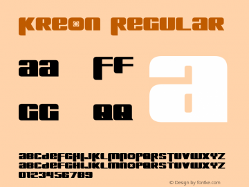 Kreon Regular Version 1.50 - July 29, 2013 Font Sample