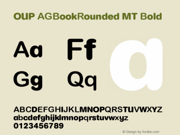 OUP AGBookRounded MT Bold Version 1.51 Font Sample