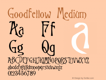 Goodfellow Medium Version 001.000 Font Sample