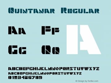 Quintanar Regular Version 1.10 March 15, 2013 Font Sample