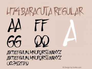 H74 Baracuta Regular Version 1.000;PS 001.001;hotconv 1.0.56 Font Sample