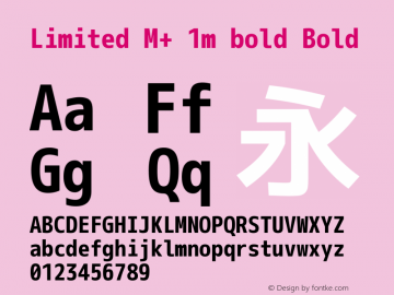Limited M+ 1m bold Bold Version 1.058.20140226图片样张