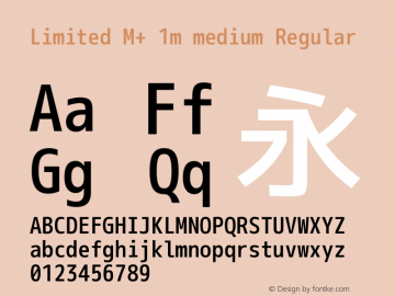 Limited M+ 1m medium Regular Version 1.040 Font Sample