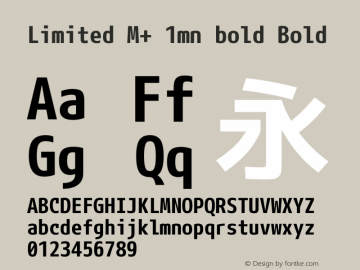 Limited M+ 1mn bold Bold Version 1.059.20150110图片样张