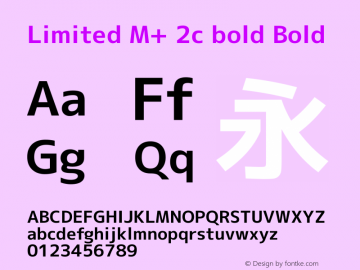 Limited M+ 2c bold Bold Version 1.040图片样张