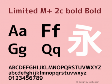Limited M+ 2c bold Bold Version 1.058.20140226 Font Sample