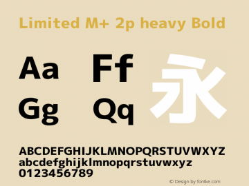 Limited M+ 2p heavy Bold Version 1.059.20150110 Font Sample