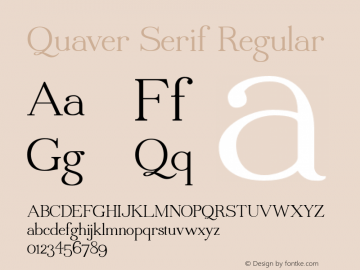Quaver Serif Regular Version 1图片样张