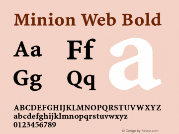 Minion Web Bold Version 1.00图片样张