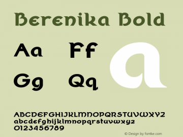 Berenika Bold Version 2.000图片样张