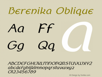 Berenika Oblique Version 2.000图片样张
