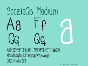 SoozieQs Medium Version 001.000 Font Sample