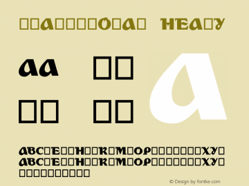 Traditional Heavy 1.002 Font Sample