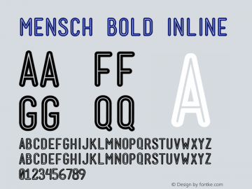 Mensch Bold Inline Version 1.000图片样张