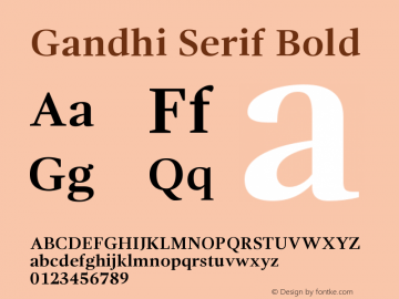 Gandhi Serif Bold Version 1.001图片样张