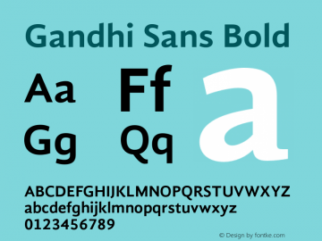 Gandhi Sans Bold Version 1.001图片样张