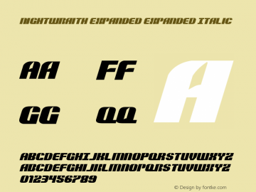 Nightwraith Expanded Expanded Italic 001.000图片样张