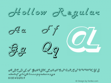 Hollow Regular v1.0c Font Sample