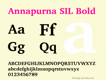 Annapurna SIL Bold Version 1.100图片样张